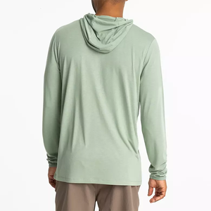 Sudadera con Capucha de Manga Larga Verde Claro para Hombre, Protección Solar UPF 50, Ropa de Pesca Anti-UV - Product Image 2