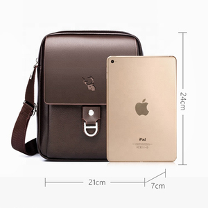 Leather Messenger <b>Bag</b> Zipper Closure Crossbody <b>Shoulder</b> <b>Bag</b> <b>Men</b> Women Daily Use All Seasons Lightweight - Product Image 2