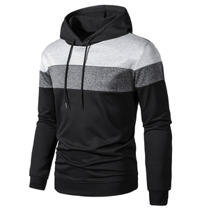 Sudadera con Capucha para Hombre, Diseño Color Block, Corte Regular, Estilo Casual para Otoño, Tejido de Poliéster y Algodón, Transpirable - Product Image 1