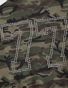 Sweat à capuche zippé avec graphisme Y2K clouté, coupe oversize, style streetwear vintage, 100% polyester, brodé, ODM - Product Image 4