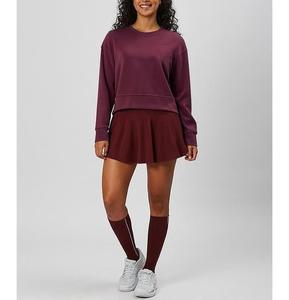 New Design Luxury Long Sleeve Round Neck Shoulder Slope Solid Comfortable Casual Women's Cotton Sweatshirt From Bangladesh - Product Image 1