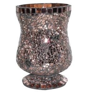 Jarrones de cristal de mosaico de flores de Color bronce, venta al por mayor, jarrón de cristal decorativo para el hogar, maceta para decoración de mesa y sala de estar - Product Image 2