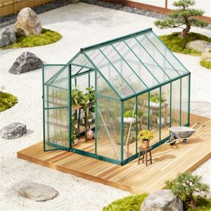 Serre à structure solide en vert foncé pour jardins et espaces verts - Product Image 3
