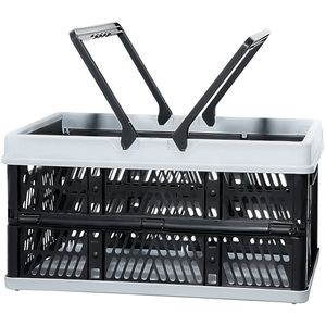 Set di 3 Cesti Pieghevoli in Plastica da 16L con Manico per Spesa, Frutta, Verdura e Uso Domestico - Product Image 1