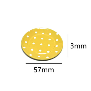 Custom OEM Tinplate Kids Tea Party <b>Set</b> Cute Colorful Polka Dot Metal Teapot <b>Teacups</b> and Tray Pretend Play Kitchen Toys for Girl - Product Image 4