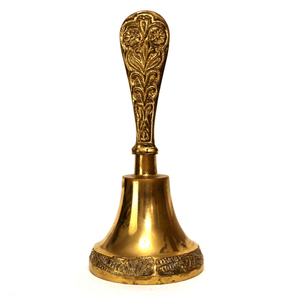 Premium Quality Solid <b>Brass</b> Pooja <b>Bell</b> Wall Hanging High-Lustre Gold Finish Handcrafted Home Decor for Festival Occasions - Product Image 3