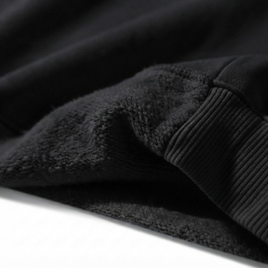 Sweat-shirt uni à col rond en coton mélangé à manches longues pour homme, personnalisable avec logo, vente en gros, directement de l'usine - Product Image 5