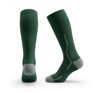 Lightweight Crew Basketball <b>Socks</b> Ribbed Support Breathable Knit Cushioned <b>Heel</b> Quick Dry Eco-Friendly Cotton/Nylon/Polyester - Product Image 1