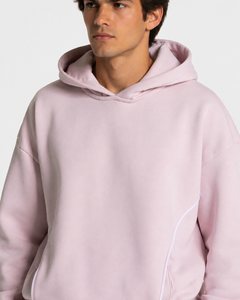 <b>Men's</b> Custom <b>Pink</b> Contrastline Hoodie's Casual Oversized Pullover <b>Men's</b> Sweatshirts Premium Fleece <b>Men's</b> Pullover Hoodie's - Product Image 3