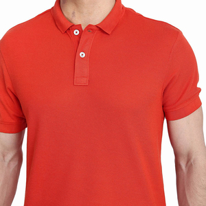 Camiseta Polo Roja Personalizada para Hombre, Hecha de Algodón y Poliéster, Manga Corta, con Logotipo y Marca Personalizados - Product Image 2