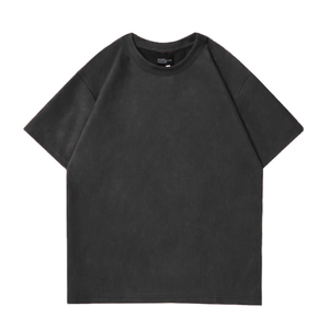 เสื้อยืดคอกลมทรงหลวม แขนสั้น ผ้าฝ้าย 100% 230GSM ล้างสีแบบแอซิดวอช สำหรับผู้ชาย รุ่นใหม่ล่าสุด รับผลิตแบรนด์ส่วนตัว - Product Image 6