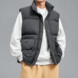 Gilet d'hiver pour homme, 100% coton, sans manches, épais et chaud, rembourré, style doudoune - Product Image 1