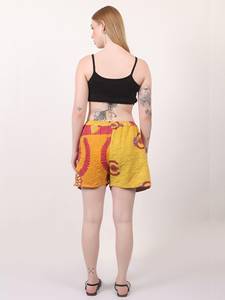 Lot en gros de shorts unisexe faits main en coton Kantha vintage, taille mi-haute, avec cordon de serrage, respirants, séchage rapide, confortables, style indien, pour la détente et le yoga - Product Image 3