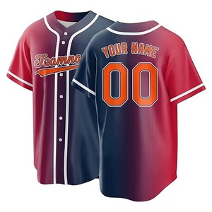 Maillot de baseball personnalisé brodé pour homme, séchage rapide, respirant, en polyester, style uniforme, vente en gros, pas cher, vierge - Product Image 6