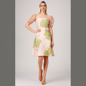 Custom OEM ragazze sera estate Sexy elegante moda lunghi abiti da donna floreale abito Midi per le donne 2024 - Product Image 3