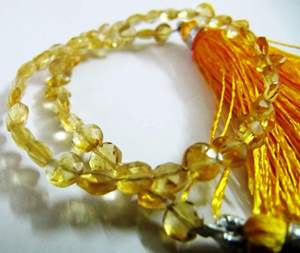 Perles de citrine naturelle facettées en forme de pièce de monnaie, taille précise 4,5 mm, micro-taille, brin de 8 pouces de long - Product Image 4