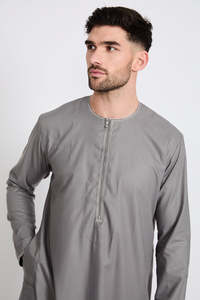Túnica Tradicional Musulmana de Alta Calidad 2026, Thobe Thawb Árabe para Hombre, Talla Grande, Transpirable, de Poliéster, Bordada, Largo hasta el Tobillo, Corte Holgado - Product Image 2
