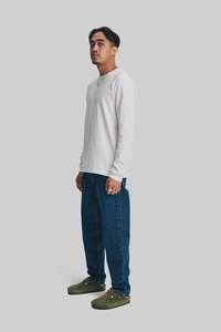 <b>Men</b> Heavyweight Cotton T <b>Shirt</b> Wholesale Oversized Blank Drop Shoulder <b>Long</b> <b>Sleeve</b> Tee - Product Image 4