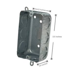 กล่องเต้าเสียบท่อไฟฟ้าโลหะทรงสี่เหลี่ยมขนาด3.5 "x 2" X 1.5 "พร้อมหูภายนอก - Product Image 3