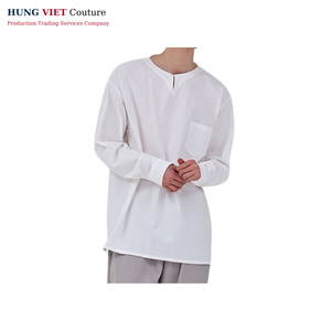 Camiseta de manga larga cuadrada Borgoña hecha en Vietnam con tela de punto con estampado atrevido hasta la cadera - Product Image 2