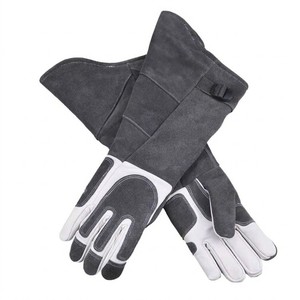 500°C Heat Resistance Welding Leather Gloves <b>Fire</b> Resistant Long Gauntlet Industrial Safety Work Gloves Europe Top - Product Image 1