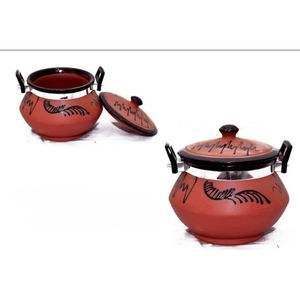 Disposable Eco-Friendly Handcrafted Terracotta Glazed Round Handi - Product Image 1
