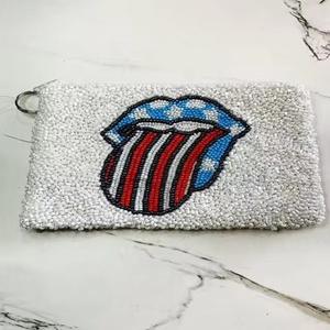 TIGER FACE Porte-monnaie et bijoux multifonction de luxe professionnel personnalisé, à la mode, perlé, avec fermeture éclair, pour les jours de match - Product Image 4