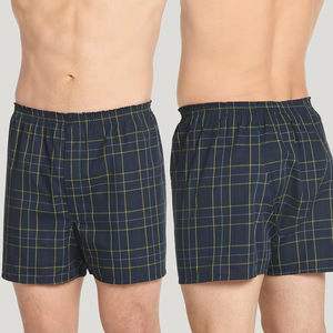 Ropa Interior Masculina Casual al por Mayor, Calzoncillos Boxer para Hombre con Estampado a Cuadros, Talla Grande, Algodón Puro, Ropa Interior Masculina Holgada - Product Image 4