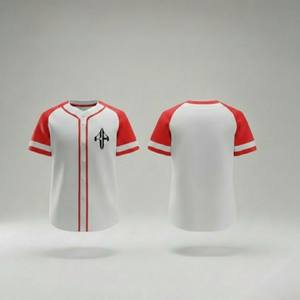 Maillot de baseball pour homme de haute qualité, respirant, séchage rapide, imprimé numériquement, 100 % polyester, col en V, manches courtes, toutes tailles - Product Image 1