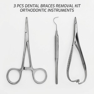 Kit de 3 Piezas para Remover Brackets Dentales, Alicates de Acero Inoxidable para Ortodoncia Clase I, para Remover Brackets Profesionalmente - Product Image 2