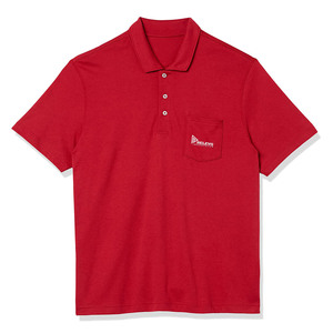เสื้อเชิ้ตแขนสั้นผู้ชาย Relevo Industries สีแดง ผ้าฝ้าย ระบายอากาศได้ดี ทรงปกติ น้ำหนัก 230 กรัม พร้อมโลโก้ด้านหน้า - Product Image 1