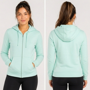 Women Zipper <b>Hoodie</b> Custom Casual Apparel Women Zipper <b>Hoodie</b> Featuring <b>Lightweight</b> Breathable Material For Travel Gym And Every - Product Image 5