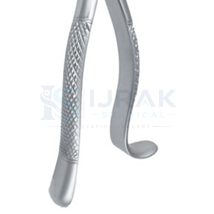 Forceps d'extraction dentaire manuels, modèle américain, extracteur de molaires à mâchoires de 18 mm, poignée ergonomique, acier inoxydable, CE - Product Image 2