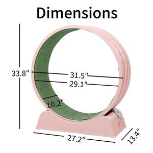 80*34*86CM Pink PP Track Connector Assembly Green Carpet Circular Design 15kg Cat Treadmill 1 Cat Teaser Stick <b>Exercise</b> <b>Wheels</b> - Product Image 4
