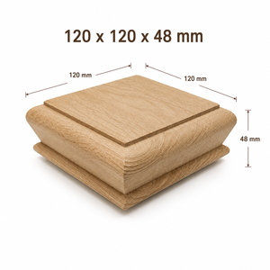 Tapa de poste de escalera de madera maciza, diseño tradicional, fácil instalación, piezas para escaleras - Product Image 1