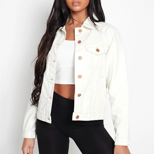 แจ็คเก็ตยีนส์ผู้หญิงสุดเทรนดี้สำหรับลุคสตรีทแวร์ เสื้อคลุมยีนส์สีน้ำเงินสุดเก๋สำหรับสาวๆ ผู้หญิง และแฟชั่นลำลองในชีวิตประจำวัน - Product Image 4