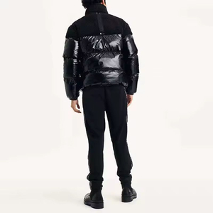 Veste bomber d'hiver imperméable et coupe-vent pour homme, personnalisée, avec capuche en tissu laine/polyester et fermeture éclair - Product Image 5