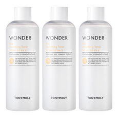 Tony Moly Wonder Rice Smooth Toner 500ml 3 Pack avec acide hyaluronique Prix réduit - Product Image 1