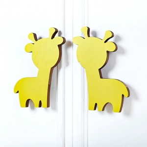 Poignée décorative moderne pour meuble, poignée de tiroir en bois pour enfants, poignées de commode Dino pour chambre d'enfant, poignée de porte pour enfants - Product Image 1