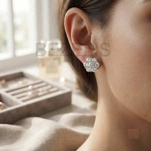 Pendientes minimalistas modernos con diamantes ecológicos cultivados en laboratorio, elaborados con oro amarillo de 14k, ideales para la noche, para mujeres. - Product Image 5