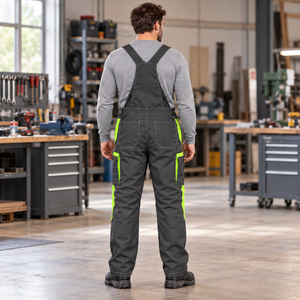 Salopette de travail multi-poches robuste avec genoux renforcés et bretelles réglables – Vêtement de travail durable pour la vente en gros - Product Image 6