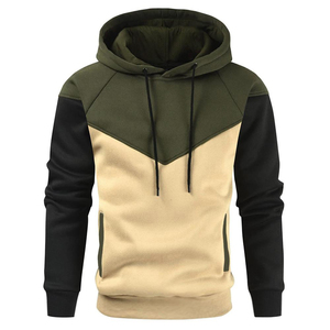 Sudadera con capucha de bloques de color para hombre, estilo raglán, casual, de manga larga - Product Image 2