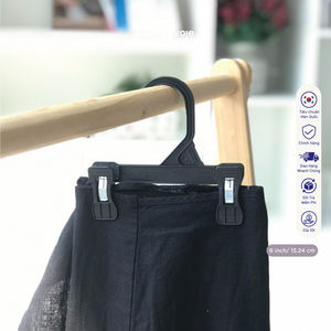 Lot de 10 cintres en plastique de 8 pouces avec pinces (sans coussinets en caoutchouc) – Organisateur de placard durable – OEM disponible - Product Image 4