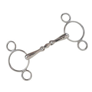 บิตม้าแบบวงแหวนคู่สแตนเลส Apollo Equestrian สำหรับฝึกขี่ม้า - Product Image 3