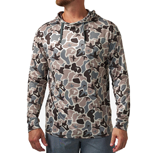 Camisa de Manga Larga con Capucha de Camuflaje para Hombre, Corte Regular, Secado Rápido, Tejido de Poliéster, Ropa Casual de Verano - Product Image 1