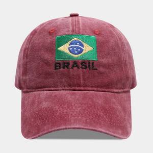 Canada Flag Embroidered 5-Panel Denim <b>Baseball</b> <b>Cap</b> Unisex Adjustable Cotton Golf Casual Style Front Panel Design - Product Image 2