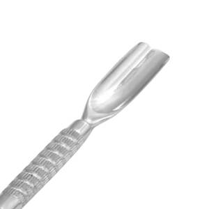 Pousse-ongles double extrémité en acier inoxydable pour manucure avec poignée texturée et pointe incurvée - Product Image 5