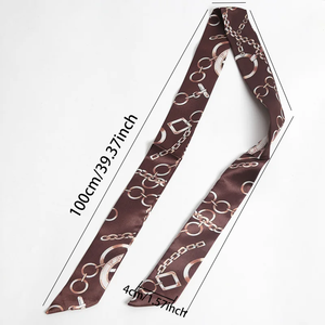 Pañuelo pequeño con estampado floral de 16 colores para mujer, cinta estrecha para la cabeza, pañuelo para el cuello, banda para asa de bolso, accesorios para el cabello - Product Image 5