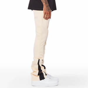 Custom Logo Men <b>Stacked</b> Sweat Trousers High Street Hip Hop 3d Puff Print <b>Jogger</b> Track Pants Flare Sweat Pants For Men - Product Image 2