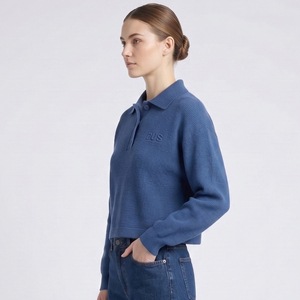 <b>Waffle</b> Turn Down Collar Polo Shirt Women's Summer Street Polo <b>Waffle</b> Shirts Women Loose Fit Long Sleeve <b>Waffle</b> Polo Shirt Womens - Product Image 1